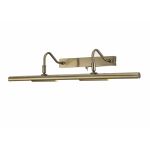 Abacus 60cm 16W Replaceable LED Dimmable Wall/Picture Light Switched 2700K Antique Brass