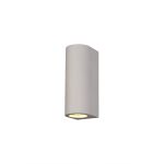 Alina Cylinder Up & Down Wall Lamp, 2 x GU10, White Paintable Gypsum