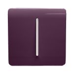 Trendi, Artistic Modern 10A Triple Pole Bathroom Fan Isolator Switch Plum Finish, BRITISH MADE, (25mm Back Box Required), 5yrs Warranty