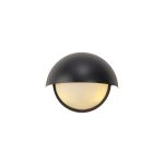 Gancia Wall Light, 2 x E14, IP54, Satin Black/Opal Glass