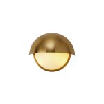 Gancia Wall Light, 2 x E14, IP54 (Indoor Use Only), Brass/Opal Glass