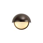 Gancia Wall Light, 2 x E14, IP54 (Indoor Use Only), Bronze/Opal Glass