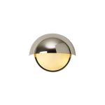 Gancia Wall Light, 2 x E14, IP54 (Indoor Use Only), Polished Nickel/Opal Glass