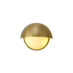 Gancia Wall Light, 2 x E14, IP54 (Indoor Use Only), Satin Gold/Opal Glass