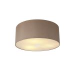 Baymont Polished Chrome 3 Light E27 Flush Ceiling With 50cm x 20cm Dual Faux Silk Shade, Antique Gold/Ruby & Frosted/PC Acrylic Diffuser