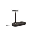 Ceres Table Lamp With Mobile Phone Induction Charger & USB Charger, 6W LED, 3000K, 450lm, Black, 3yrs Warranty