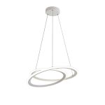 Gustoso 51.5cm Pendant, 1 x 40W LED, 4000K, 2996lm, 3 Step Dimming, Sand White, 3yrs Warranty