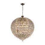 Coniston 80cm Pendant, 16 Light E14, Antique Brass/Crystal Item Weight: 46kg