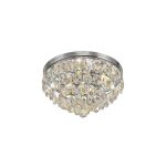 Coniston 40cm Flush Ceiling, 3 Light E14, Polished Chrome/Crystal