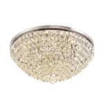 Coniston 95cm Flush Ceiling, 15 Light E14, Polished Chrome/Crystal Item Weight: 35.4kg