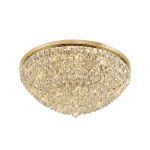 Coniston 95cm Flush Ceiling, 15 Light E14, French Gold/Crystal Item Weight: 35.4kg