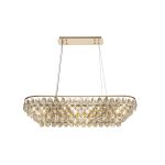 Coniston Linear Pendant, 8 Light E14, French Gold/Crystal Item Weight: 15.7kg