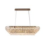 Coniston Linear Pendant, 14 Light E14, Antique Brass/Crystal Item Weight: 26.3kg