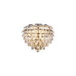 Coniston Wall Lamp, 2 Light E14, Antique Brass/Crystal