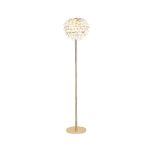 Coniston Floor Lamp, 3 Light E14, French Gold/Crystal