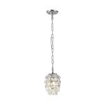 Coniston 17cm Pendant 5 Layer, 1 Light E27, Polished Chrome/Crystal