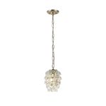 Coniston 17cm Pendant 5 Layer, 1 Light E27, French Gold/Crystal