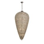 Coniston 80cm Tall Acorn Pendant, 30 Light E14, Polished Chrome/Crystal, Item Weight: 84.10kg