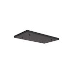 Hayes No Hole 550mm x 320mm Linear Rectangle Ceiling Plate Satin Black