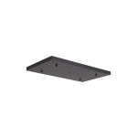 Hayes 5 Hole 550mm x 320mm Linear Rectangle Ceiling Plate Satin Black