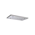 Hayes 5 Hole 550mm x 320mm Linear Rectangle Ceiling Plate Polished Chrome