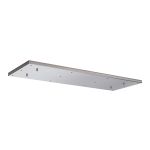 Hayes 12 Hole 1100mm x 400mm Linear Rectangle Ceiling Plate Polished Chrome