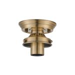 Mia 12cm Ceiling Light (FRAME ONLY), 1 x E27, Antique Brass