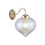 Mia Wall Light With Flower Bud Shade 1 x E27, French Gold/Iantipastiscent Faded