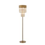 Vita 35 x 168cm Floor Lamp 5 Light E14, Brass/Cognac Sculpted Glass  Item Weight: 16.5kg