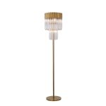 Vita 35 x 168cm Floor Lamp 5 Light E14, Brass/Clear Sculpted Glass  Item Weight: 16.5kg