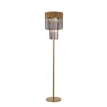 Vita 35 x 168cm Floor Lamp 5 Light E14, Brass/Smoked Sculpted Glass  Item Weight: 16.5kg