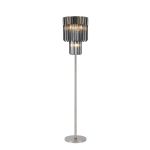 Vita 35 x 168cm Floor Lamp 5 Light E14, Polished Nickel/Smoked Sculpted Glass  Item Weight: 16.5kg