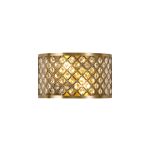 Sasha 2 Light E14, Wall Light, Antique Brass With Crystal Glass