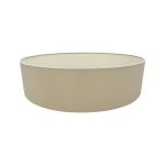 Serena Round Cylinder, 600 x 150mm Dual Faux Silk Fabric Shade, Nude Beige/Moonlight