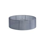 Serena Round Cylinder, 450 x 150mm Organza Shade, Grey