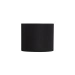 Serena Oval, 180 x 110 x 150mm Faux Silk Fabric Shade, Black