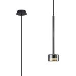 Tonic 9.8cm Pendant, 1 Light GX53 (12W, Not Included), Chrome/Black/Chrome Glass