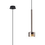 Tonic 9.8cm Pendant, 1 Light GX53 (12W, Not Included), Copper/Black/Copper Glass