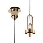 Urasawa 14cm 1 Light Pendant, (FRAME ONLY), 1 x E27, French Gold/Matt Black