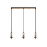 Urasawa Linear 3 Light Pendant, (FRAME ONLY), 3 x E27, French Gold/Matt Black