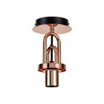 Urasawa 12cm Flush Ceiling Light, (FRAME ONLY), 1 x E27, Copper