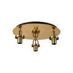 Urasawa 45cm Light Flush Ceiling Light, (FRAME ONLY), 3 x E27, Brass Gold