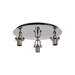 Urasawa 45cm Light Flush Ceiling Light, (FRAME ONLY), 3 x E27, Polished Nickel