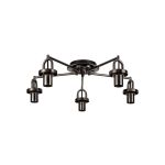 Urasawa 64.5cm Semi Flush Ceiling Light, (FRAME ONLY), 5 x E27, Black Chrome