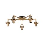 Urasawa 64.5cm Semi Flush Ceiling Light, (FRAME ONLY), 5 x E27, French Gold