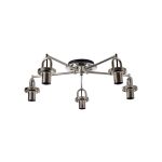 Urasawa 64.5cm Semi Flush Ceiling Light, (FRAME ONLY), 5 x E27, Polished Nickel