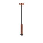 Wick 18cm Body 1.5m 1 Light Pendant, 1 x E27, Antique Copper