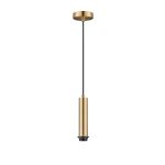 Wick 18cm Body 1.5m 1 Light Pendant, 1 x E27, Brass Gold