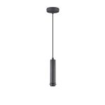 Wick 18cm Body 1.5m 1 Light Pendant, 1 x E27, Satin Black