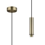 Wick 10cm 1.7m 1 Light Pendant, 1 x G9, Antique Brass